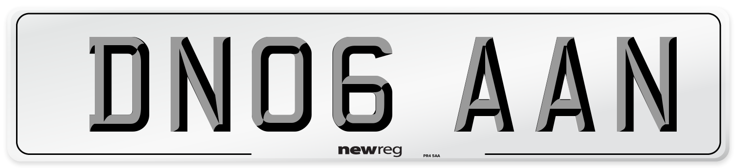 DN06 AAN Number Plate from New Reg